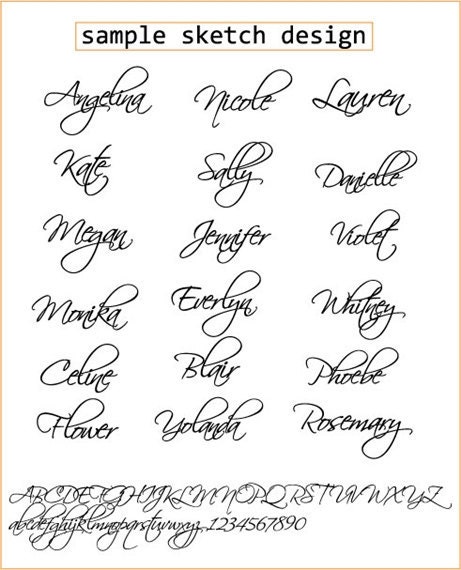 Script font name jewelry - Custom name necklace " (3colors for your choice at same price) "