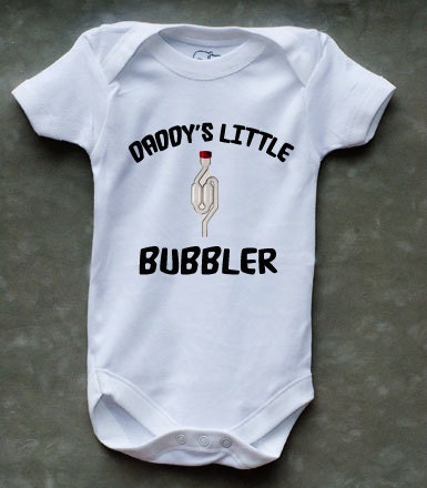 Homebrew Beer Wine Making Drinking Baby Bodysuit One-piece or T-shirt, Toddler or Children's Youth Shirt Infant T-Shirt