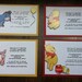 12 invitations for a Winnie the Pooh Themed party