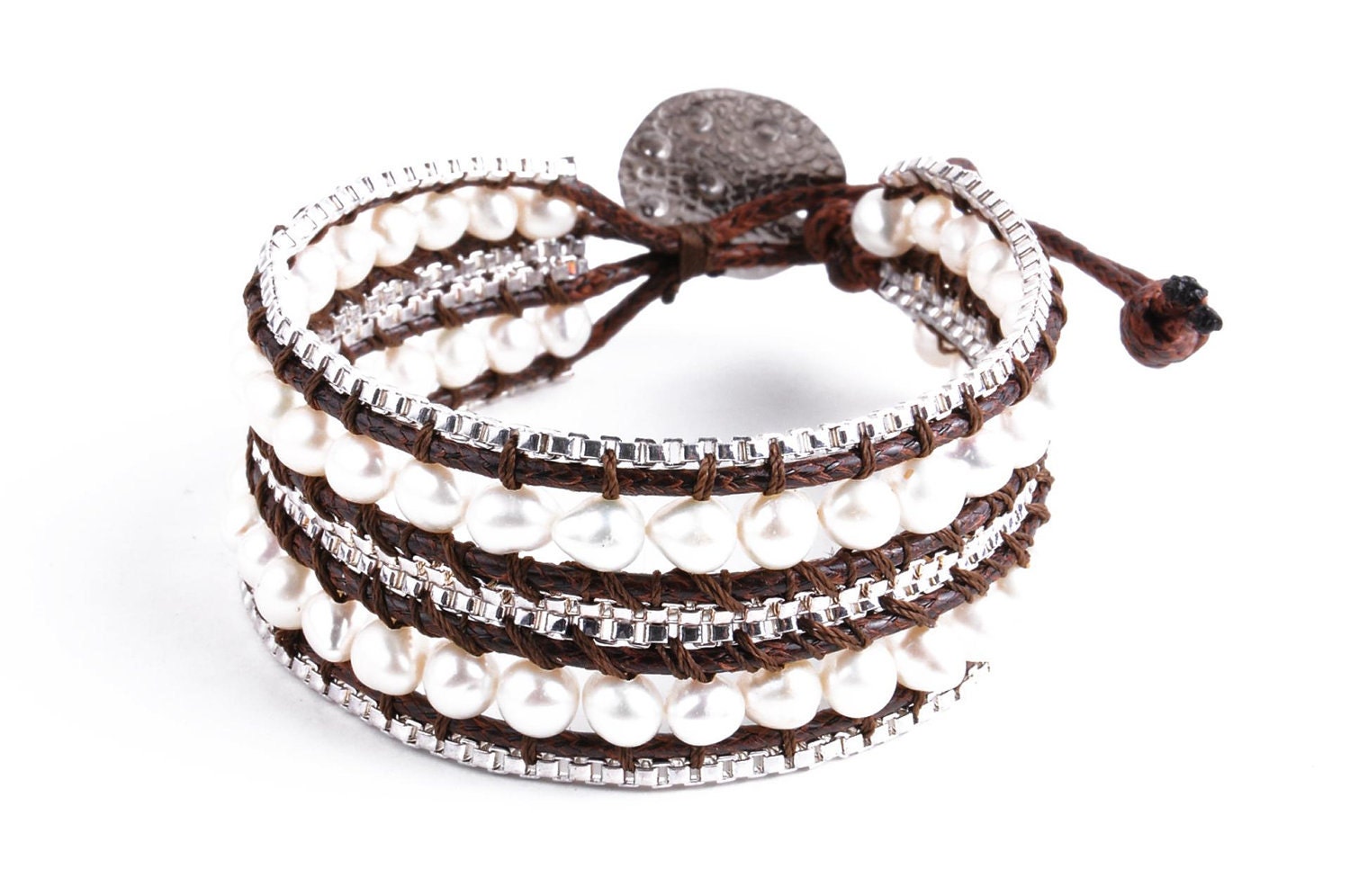Pearl Metal Bands, Grey, Brown & White