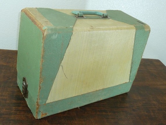 Vintage 1958 Turquoise Blue/ Mint Green Brother Sewing Machine