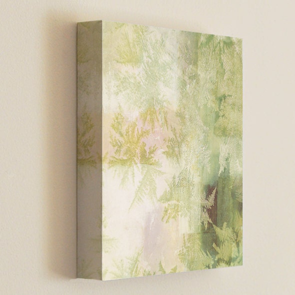Modern art, Green shades, Canvas art. 12"/12", 30/30 cm