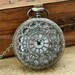 Vintage pocket watch necklace with antique bronze heart zodiac and leaf charm