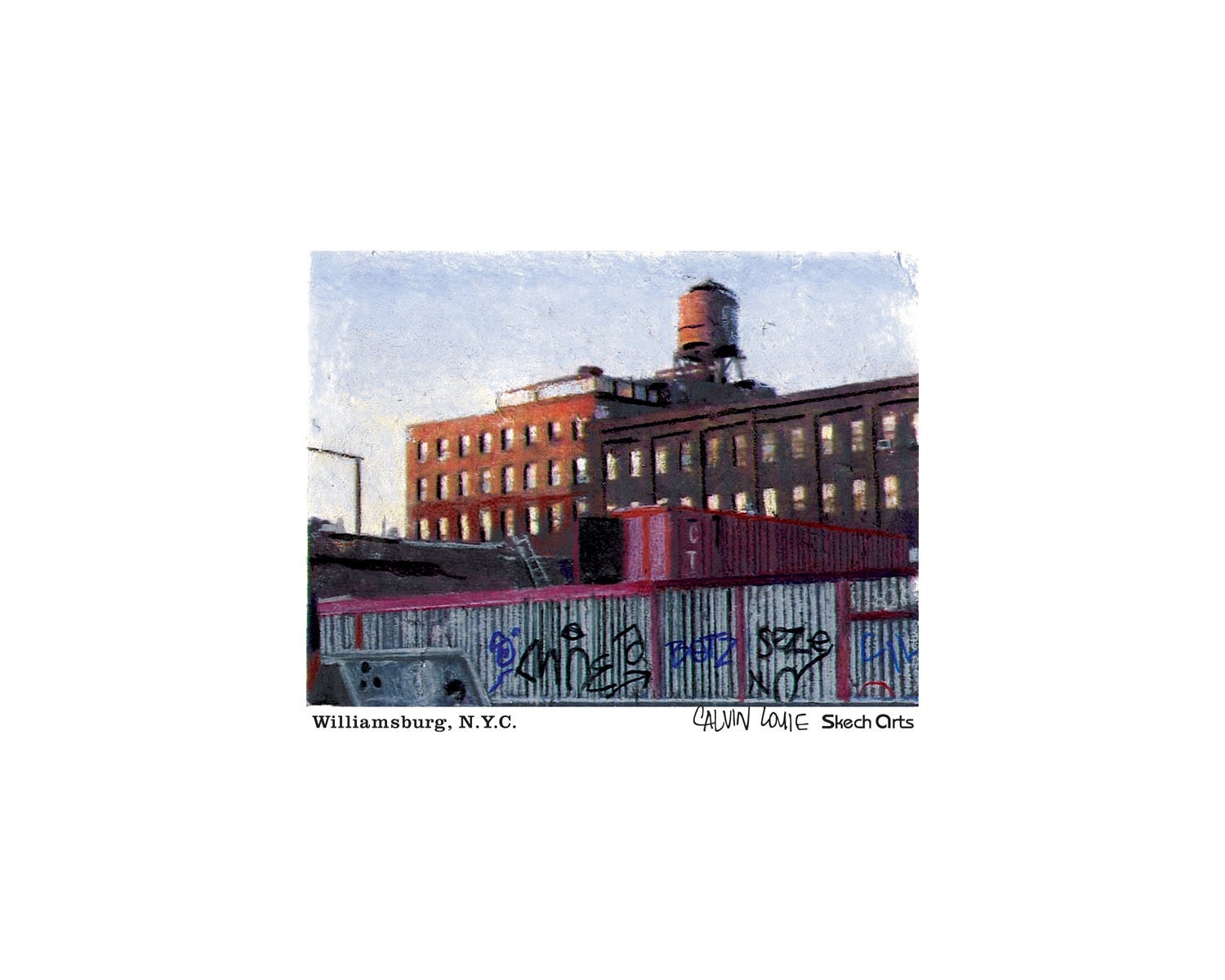 Williamsburg, Brooklyn, New York City, Signed Art Print