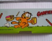 70s Garfield Pencil Case. Vintage Cartoon Pencil Box. Fancy Stationery GVS, Blossom team