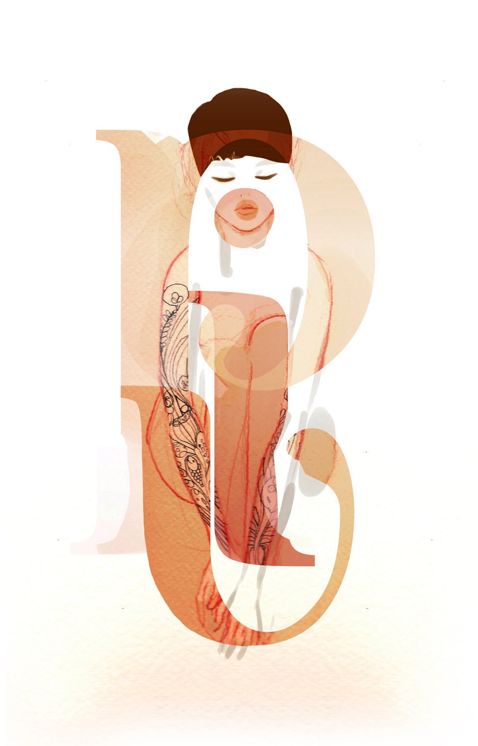 Typography tatoo girl