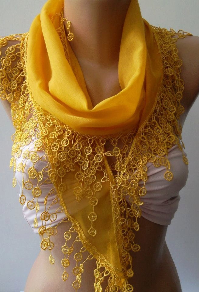Lemon Tree - Cotton Soft Scarf - Elegant....ON SALE