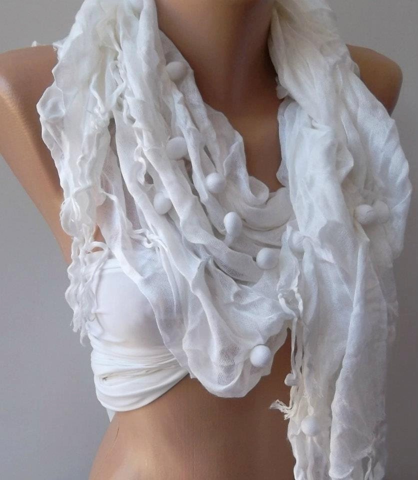 White Cotton Shawl
