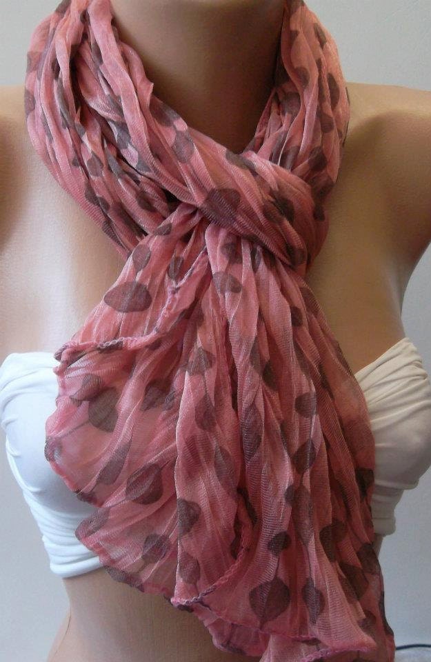 Pink - Elegance - Shawl / Scarf  Headband  Bandana Pareos