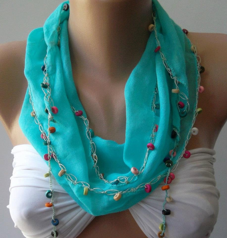 Cotton Elegance Shawl / Summer Scarf