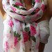 Elegant and soft scarf - Cotton Scarf...Vintage Roses