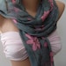 Cotton Scarf   Grey Pink
