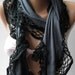 Gorgeous Scarf - Feminine scarf - Fantastic Scarf - Grey - Black Scarf