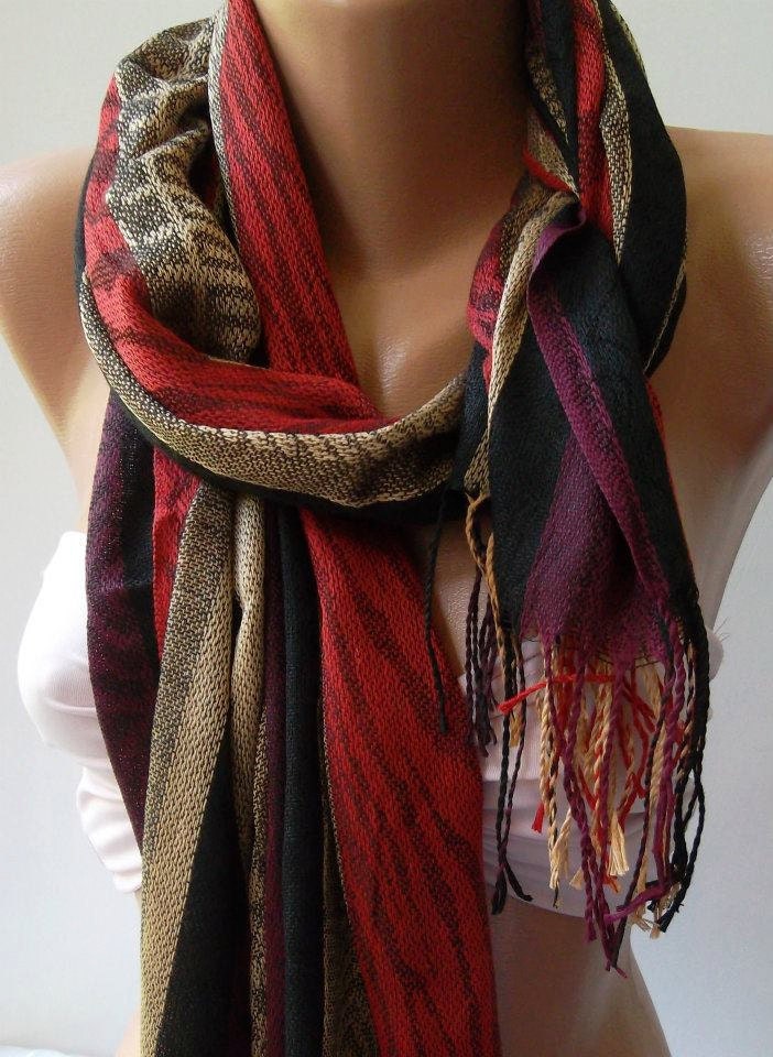 100% pashmina - Burgundy - Soft Pashmina - Shawl / Scarf-------unisex