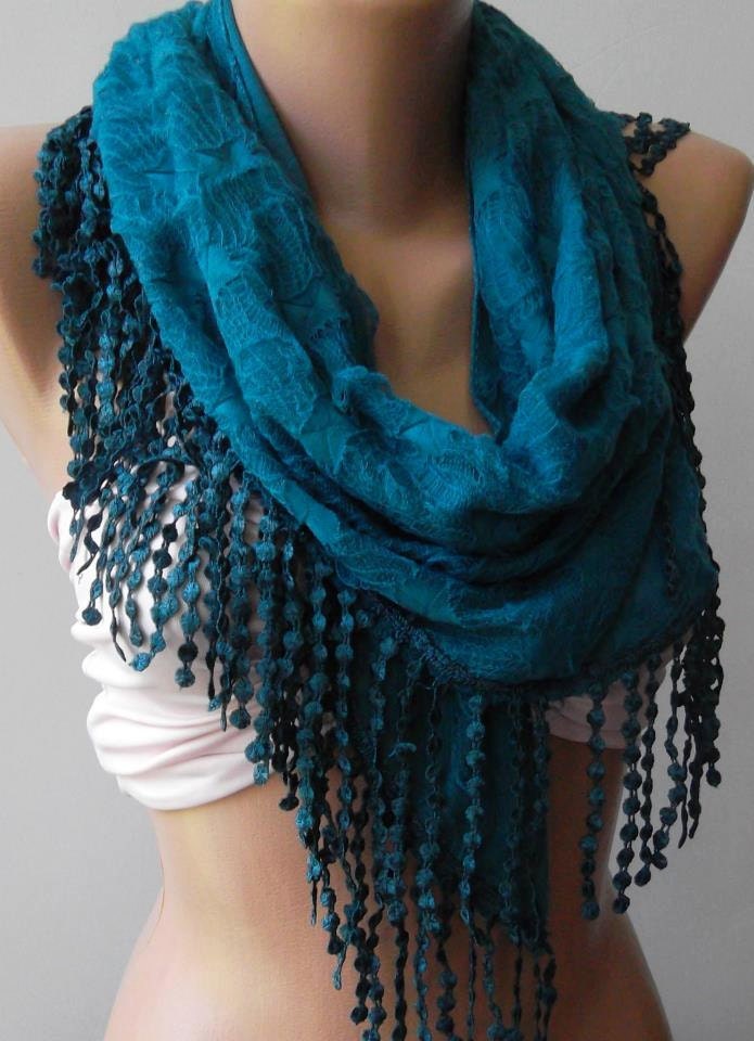 Turquoise scarf /shawl