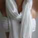Turkish COTTON Fabric - White --- Elegance   Scarf