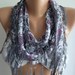 Grey - Elegance Shawl with Lacy Edge
