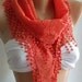 pomegranate f - Scarf with Lacy Edge