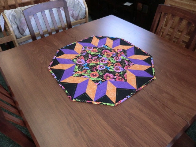FREE Shipping USA or CANADA Pansies & Butterflies Octagonal Table Centerpiece 24" x 24" Kit