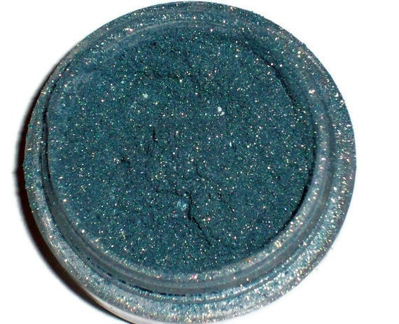 Island in the Sun Iridescent Blue Gold Loose Powder Mineral Eye Shadow