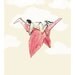 riding a lucky crane / Print of an original illustration