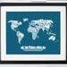 Oh The Places You'll Go - World Word Map with Dr. Seuss Quote - Baby Shower Gift or Child's Bedroom