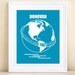 Oh The Places You'll Go - Globe Silhouette with Dr. Seuss Quote - For Child's Bedroom