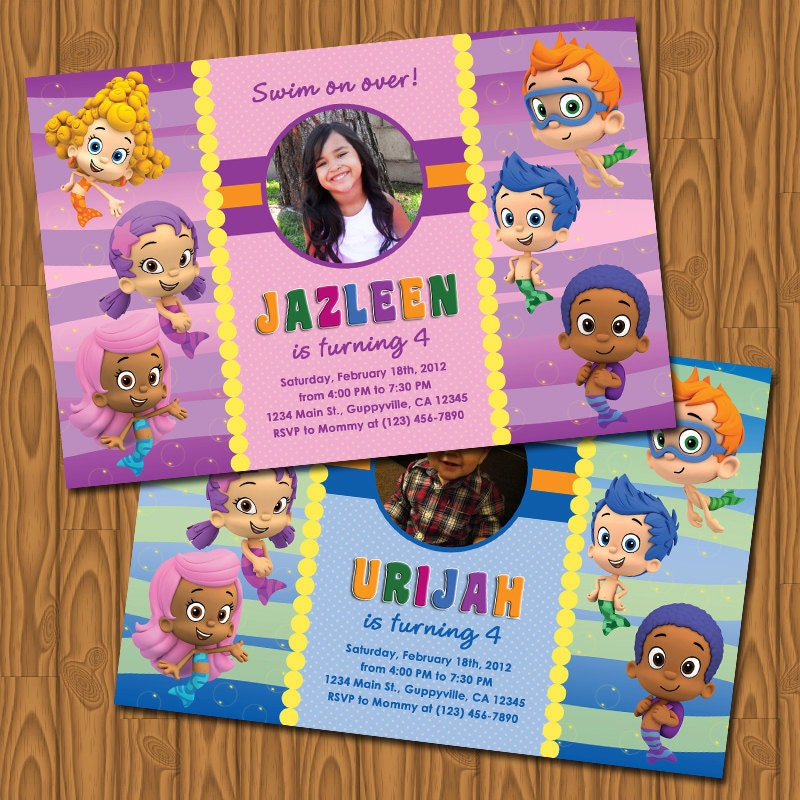 Bubble Guppies Party Invitations