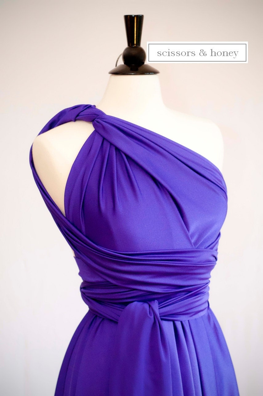 Convertible Dress, Infinity Dress in Purple, Size Medium/Large, Ready to Ship, Ship Ready