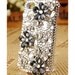 FREE SHIPPING Apple iPhone 4S 4G 3GS Flower Crystal Bling Girly Handmade Back Skin Case Cover
