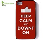 iPhone 4 Case - Keep Calm and Downt On, Downton Abbey Inspired iPhone Case, Cover for iPhone 4 and iPhone 4s