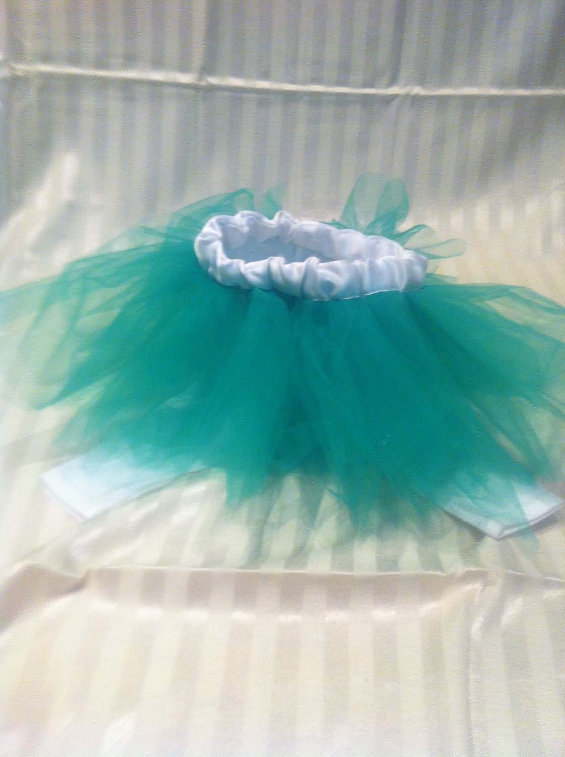 Green and White Tutu pants