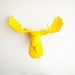 The Egberton - Yellow Resin Moose Head- Moose Resin Yellow Faux Taxidermy- Chic & Trendy