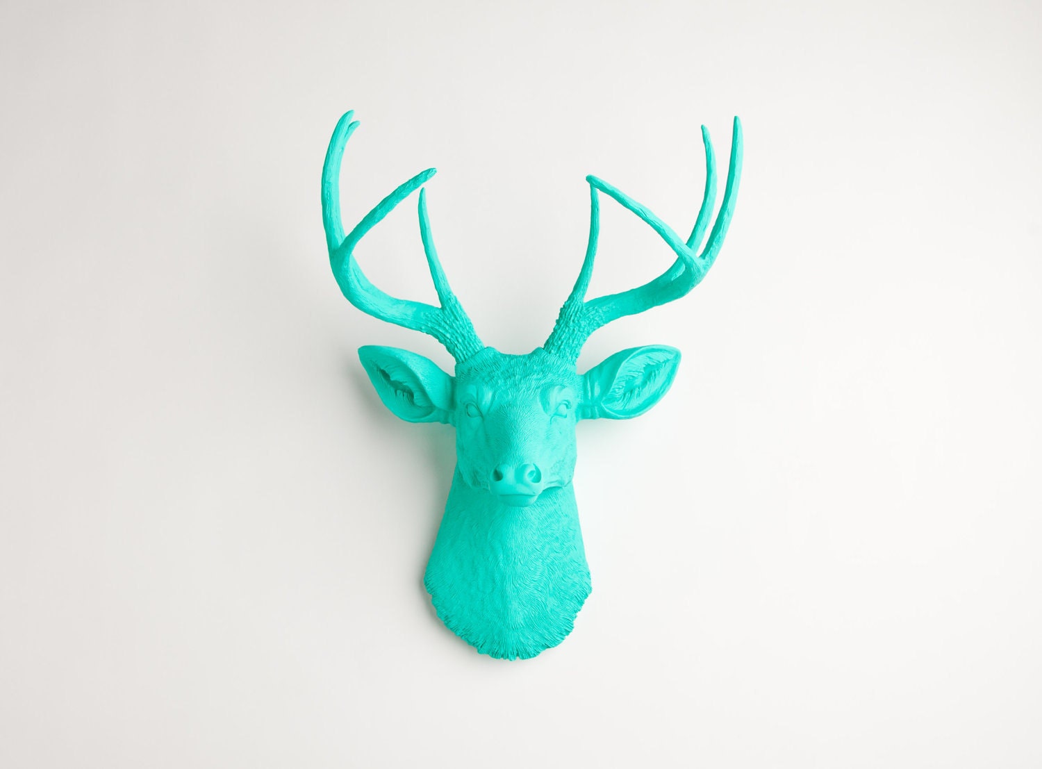 Faux Deer Head - The Penelope - Turquoise Resin Deer Head- Stag Resin Turquoise Faux Taxidermy- Chic & Trendy