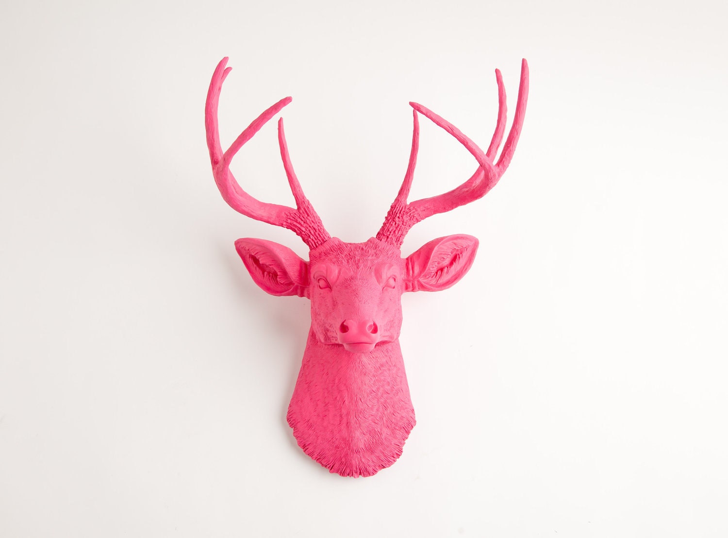 Faux Deer Mount - The Alejandra - Pink Resin Deer Head- Stag Resin Pink Faux Taxidermy- Chic & Trendy