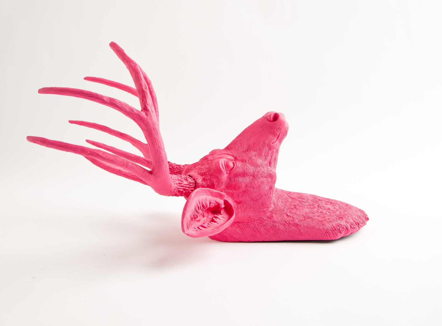 Faux Deer Mount - The Alejandra - Pink Resin Deer Head- Stag Resin Pink Faux Taxidermy- Chic & Trendy