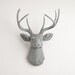 Faux Taxidermied - The Geoffrey - Gray Resin Deer Head- Stag Resin Grey Faux Taxidermy- Chic & Trendy