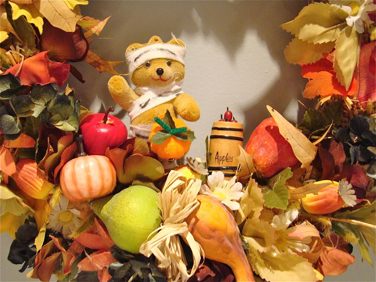 Mummy Bear Straw wreath