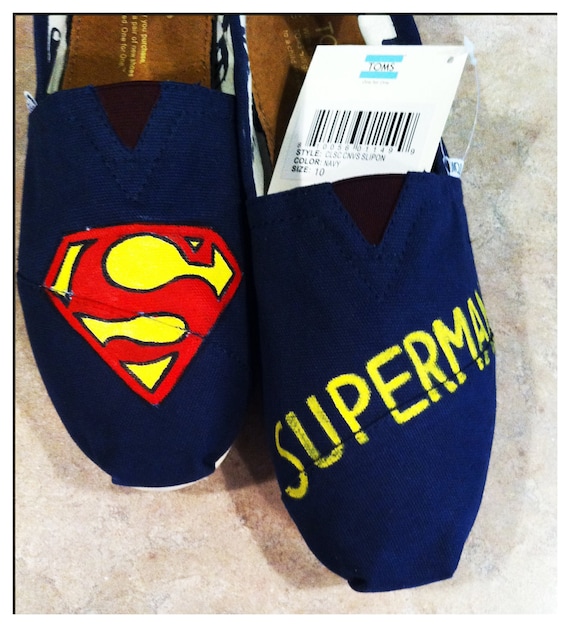 Superman Custom Toms Shoes