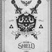 Legend of Zelda Letterpressed Hylian Shield Logo Print - signed museum quality giclée fine art print 16" x 20"