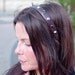 Burgundy studded leather headband