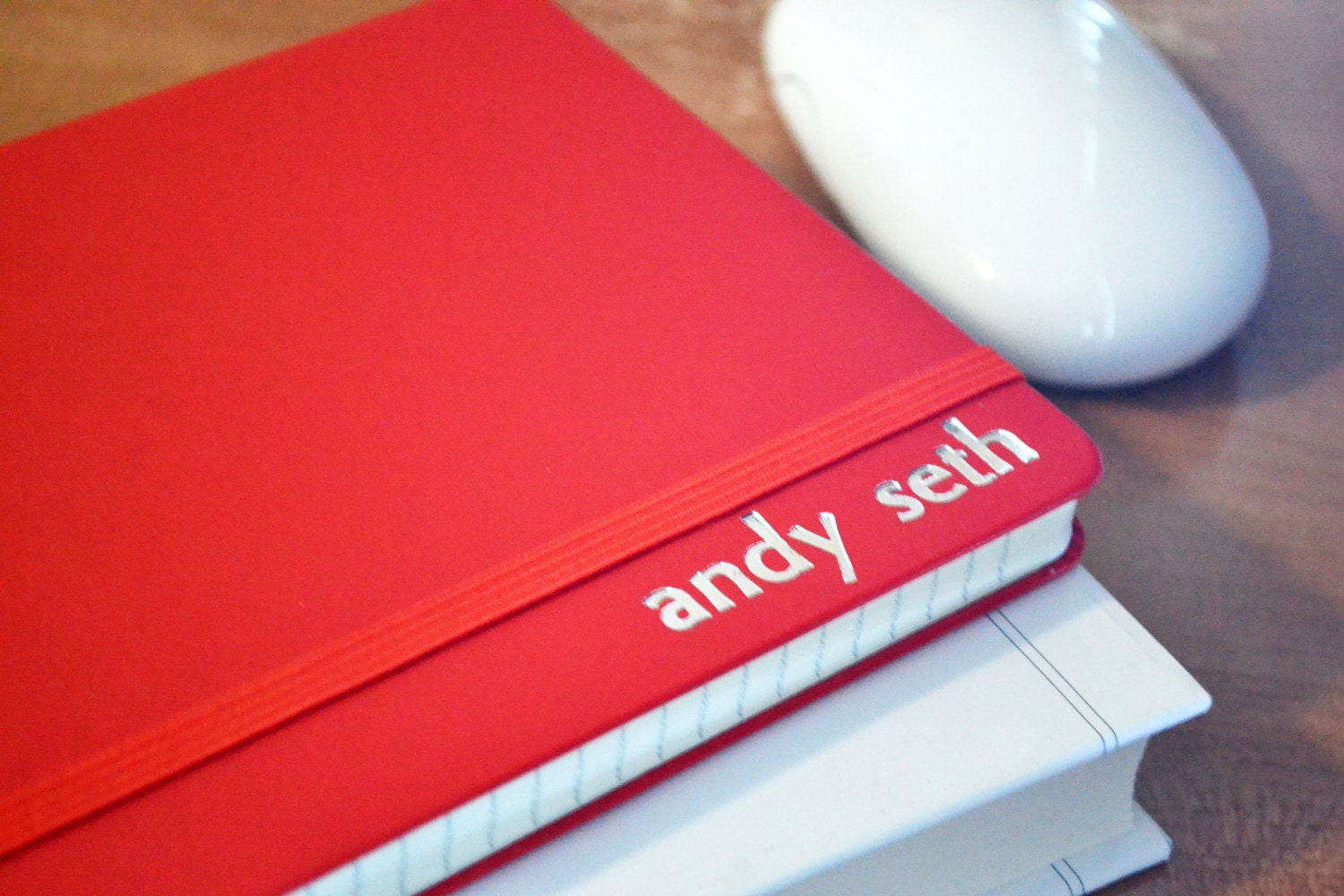 Personalized Journal or Notebook: Moleskine, ruled, red