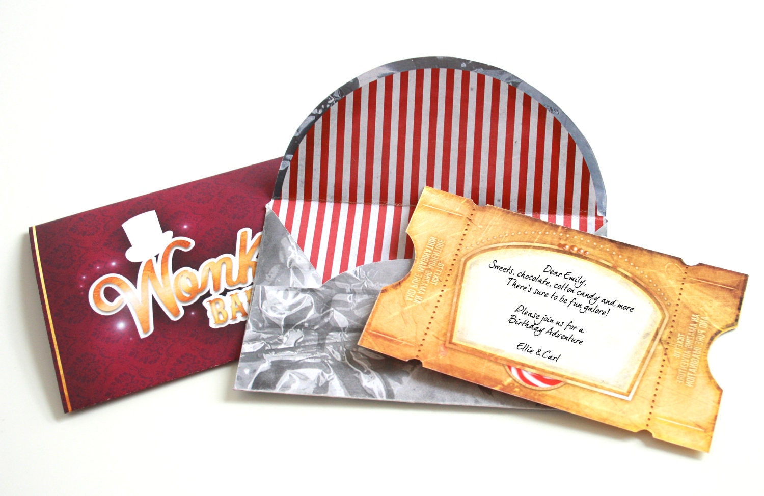 The golden ticket - PDF printable invitation/giftcard