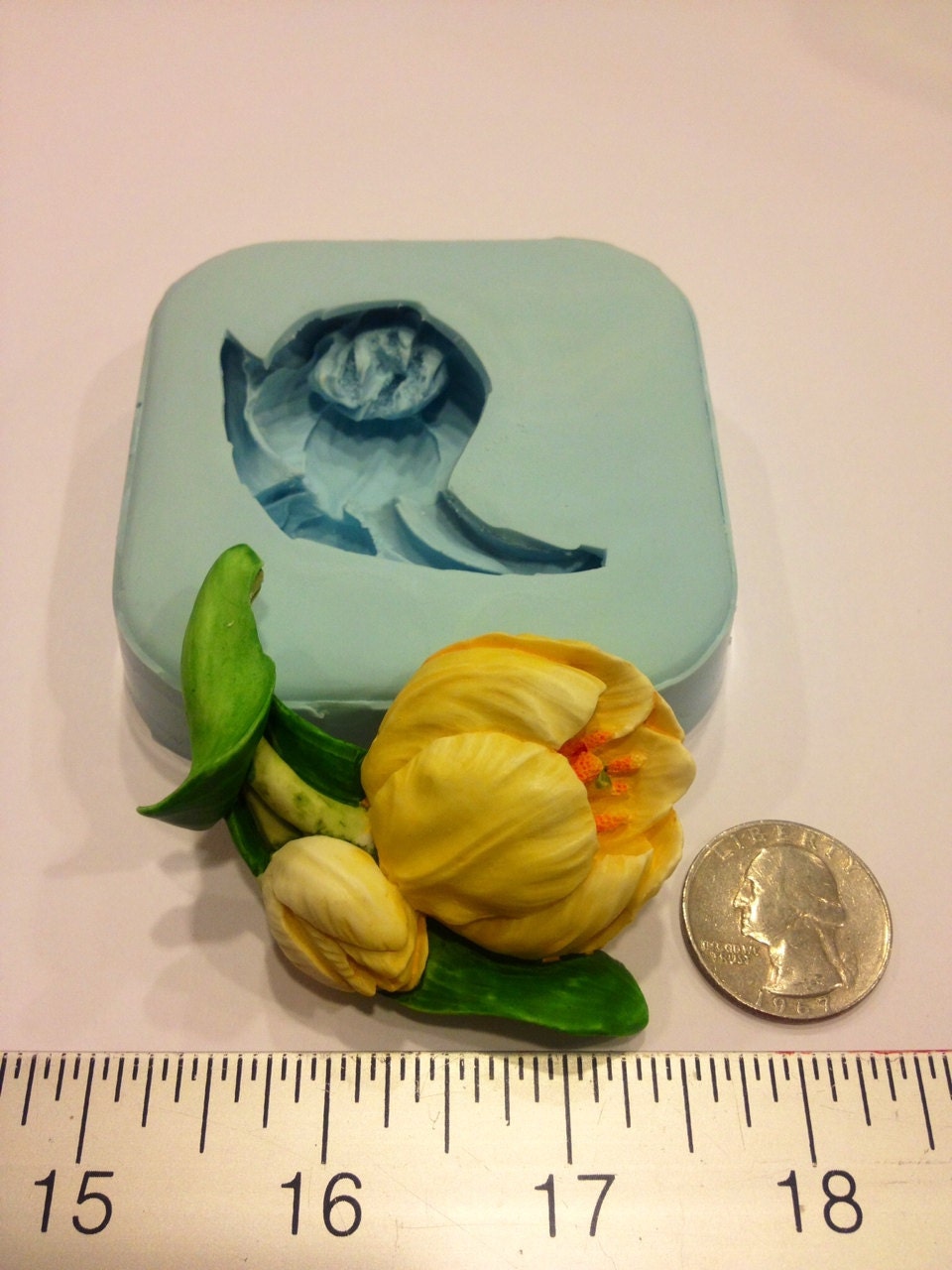 Tulip Flower Silicone Molds (chocolate, fondant, gumpaste, sugarcraft, wedding topper, cupcake)