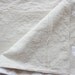 Velvet Blanket - Organic Beige and White Handmade Soft Velvet Cotton Blanket Twin