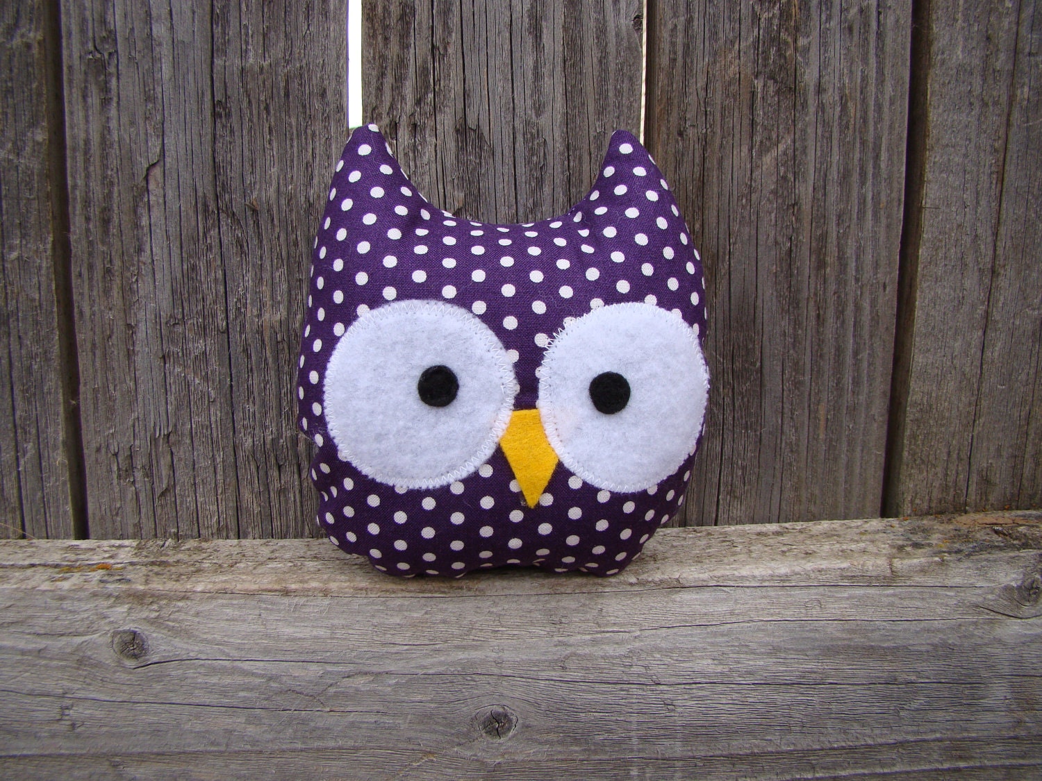 owl plush mini , stuffed owl,  purple