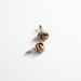 small vintage brass toned roped post earrings