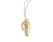 gold plated shrimp necklace