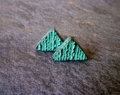 Turquoise Triangles - Post earrings