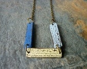 Blocks Necklace - Blues